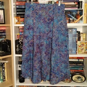Gorgeous Blue and Purple Batik Skirt Very Vineyard Edgartown Martha's Vineyard